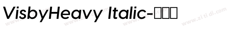 VisbyHeavy Italic字体转换